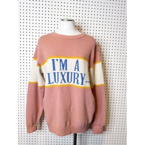Gyles & GeorgeIm A Luxury Few Can Afford Wool Sweater Pink Large